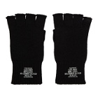 N.Hoolywood Black Cashmere Cut Finger Gloves