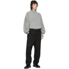 Fumito Ganryu Black Drawstring Linen Trousers