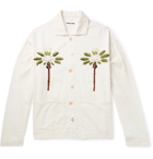 Story Mfg. - Short on Time Embroidered Organic Cotton-Twill Chore Jacket - White