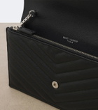 Saint Laurent Cassandre matelassé leather wallet on chain