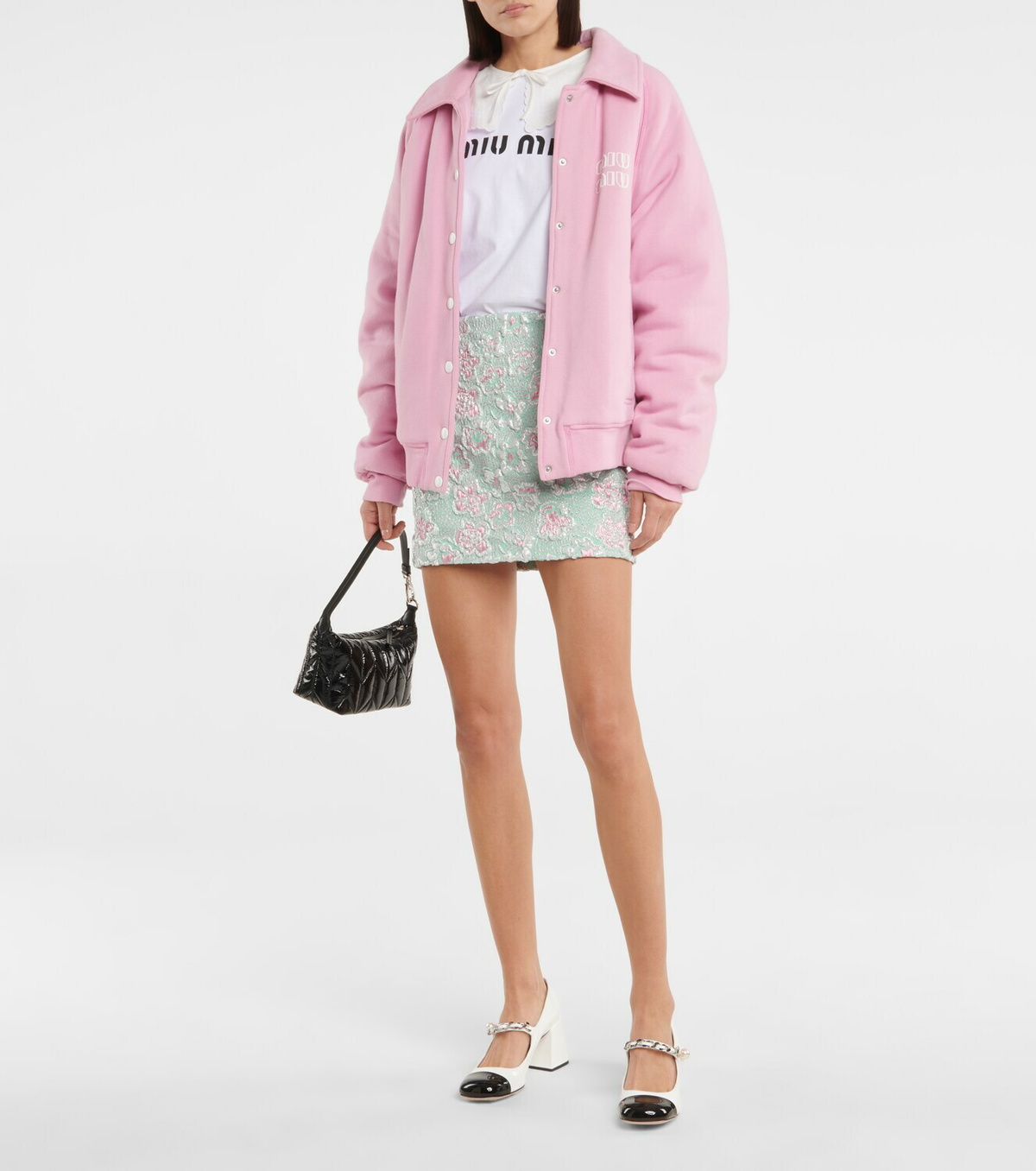 Miu Miu Floral brocade miniskirt Miu Miu