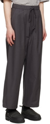 AMOMENTO Gray Pleated Trousers